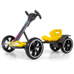 Elektrická motokára s dálkovým ovládáním a LED efekty GOKART BOLT Milly Mally yellow