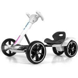 Elektrická motokára s dálkovým ovládáním a LED efekty GOKART BOLT Milly Mally white